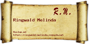 Ringwald Melinda névjegykártya